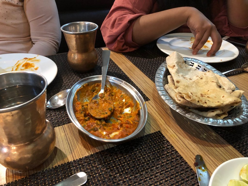 Vegetable Navratna Korma and Roti